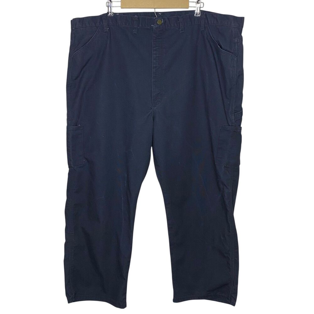 Bulwark FR Work Pants Mens 49x28 (Tag 50) Navy Blue Flame Fire Resistant Utility